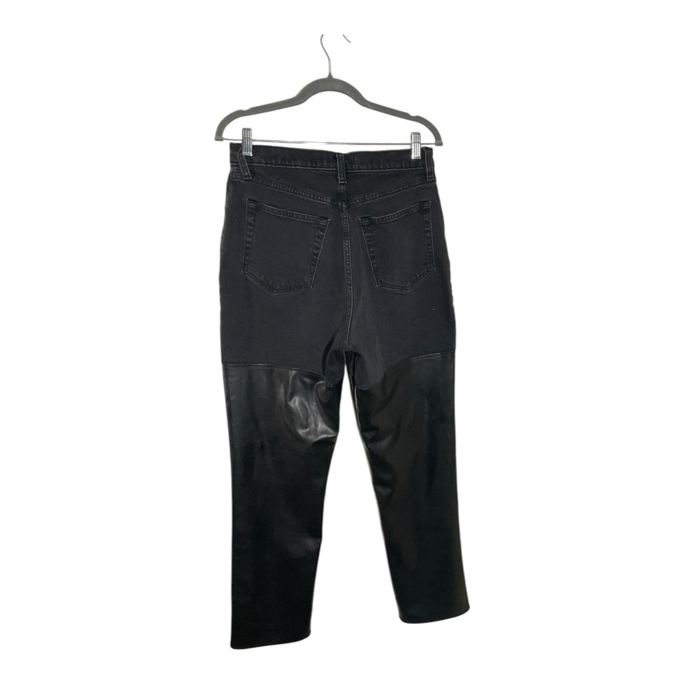 Abercrombie Women’s 90s Straight Ultra High Rise Jeans Faux Leather Size 30 - Picture 7 of 13